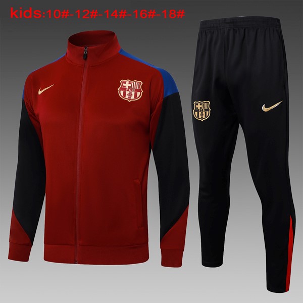 Niños Chandal Barcelona 2024/25 Rojo Negro 3